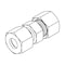 Tompkins Hydraulic Fitting-Metric CompressionL06(12X1.5) UNION MC6020-L06-L06 - alternate 1